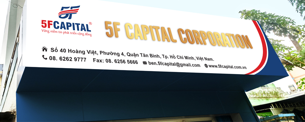 5F Capital - Thiết kế logo và hệ thống nhận diện thương hiệu cho công ty đầu tư - bất động sản 5F Capital